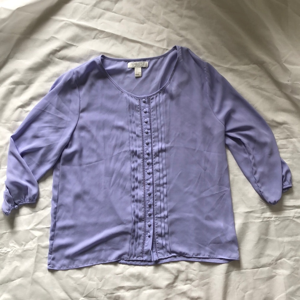 Lilac button down blouse